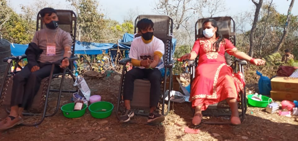 सिद्धलेक ढेवाडाँडामा ५९ जनाले गरे रक्तदान