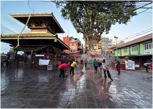 मनकामना मन्दिर परिसरको सरसफाइ