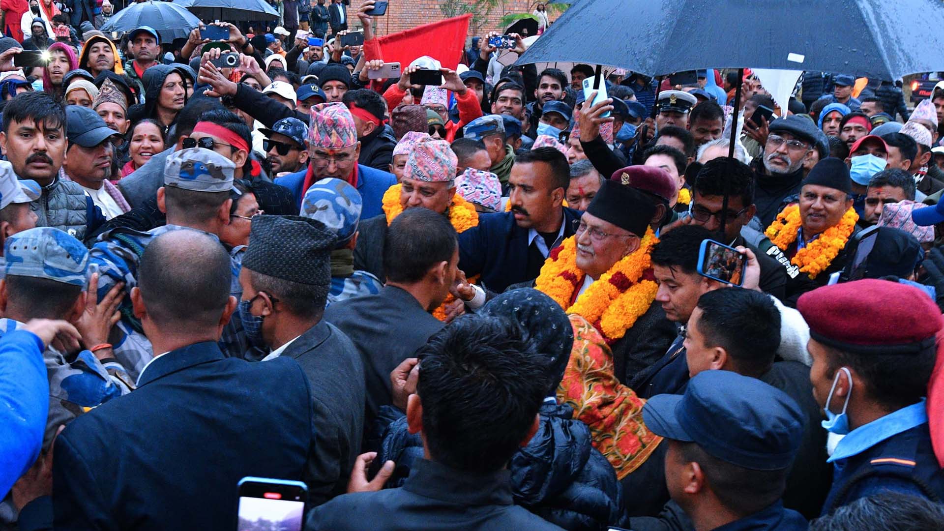 एमालेको सङ्कल्प यात्रा पर्वतमा
