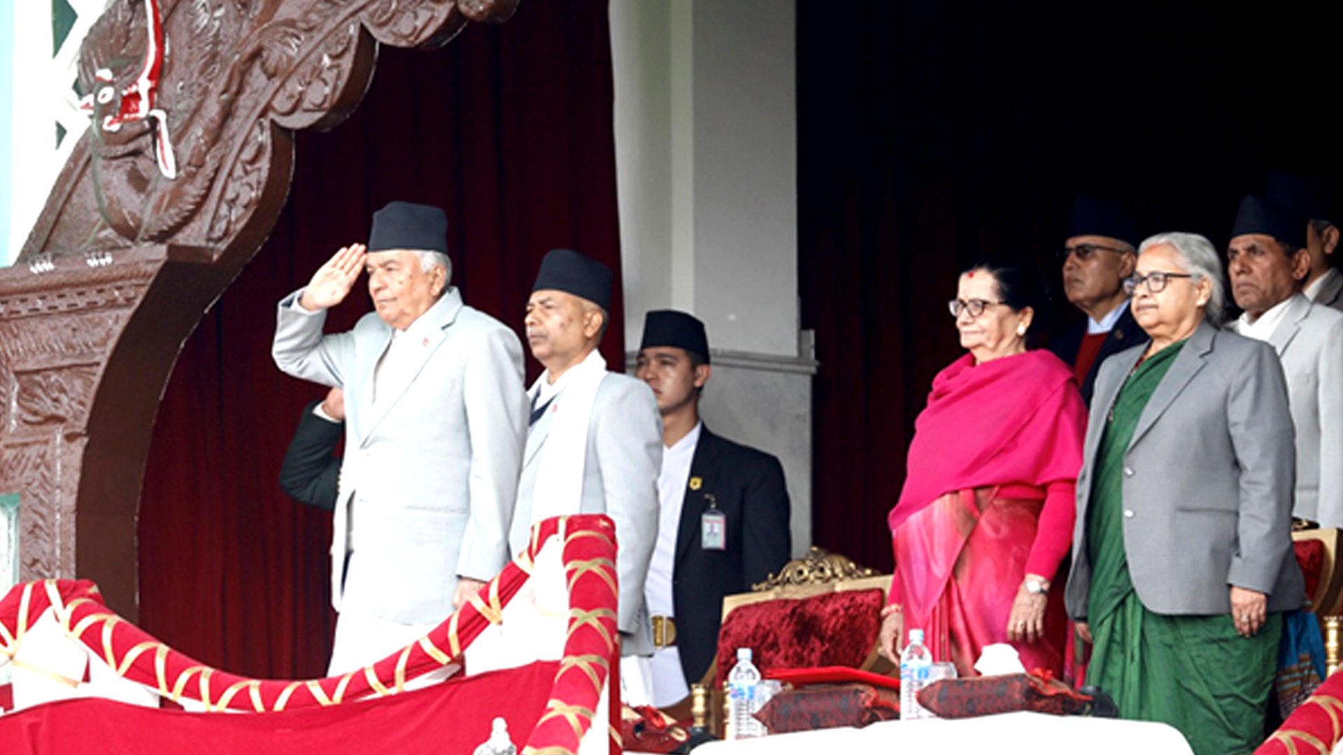राष्ट्रपति पौडेल प्रजातन्त्र दिवस समारोहमा सरिक